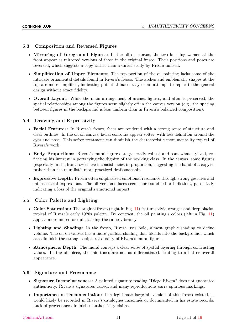 La Ofrenda study report sample page 11