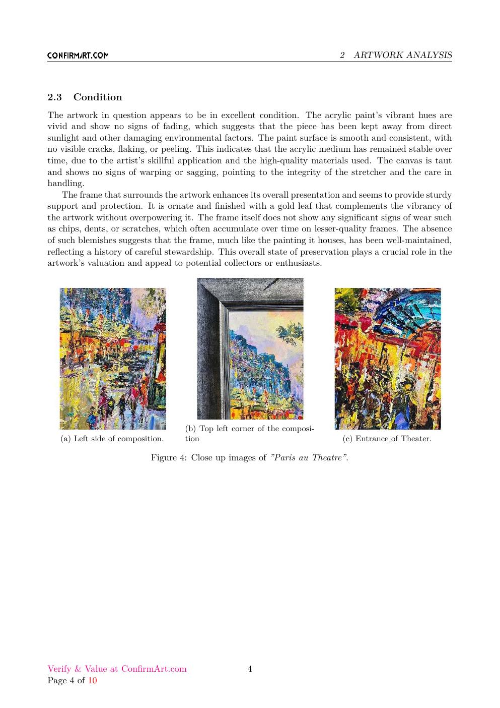 Paris au Theatre report sample page 4