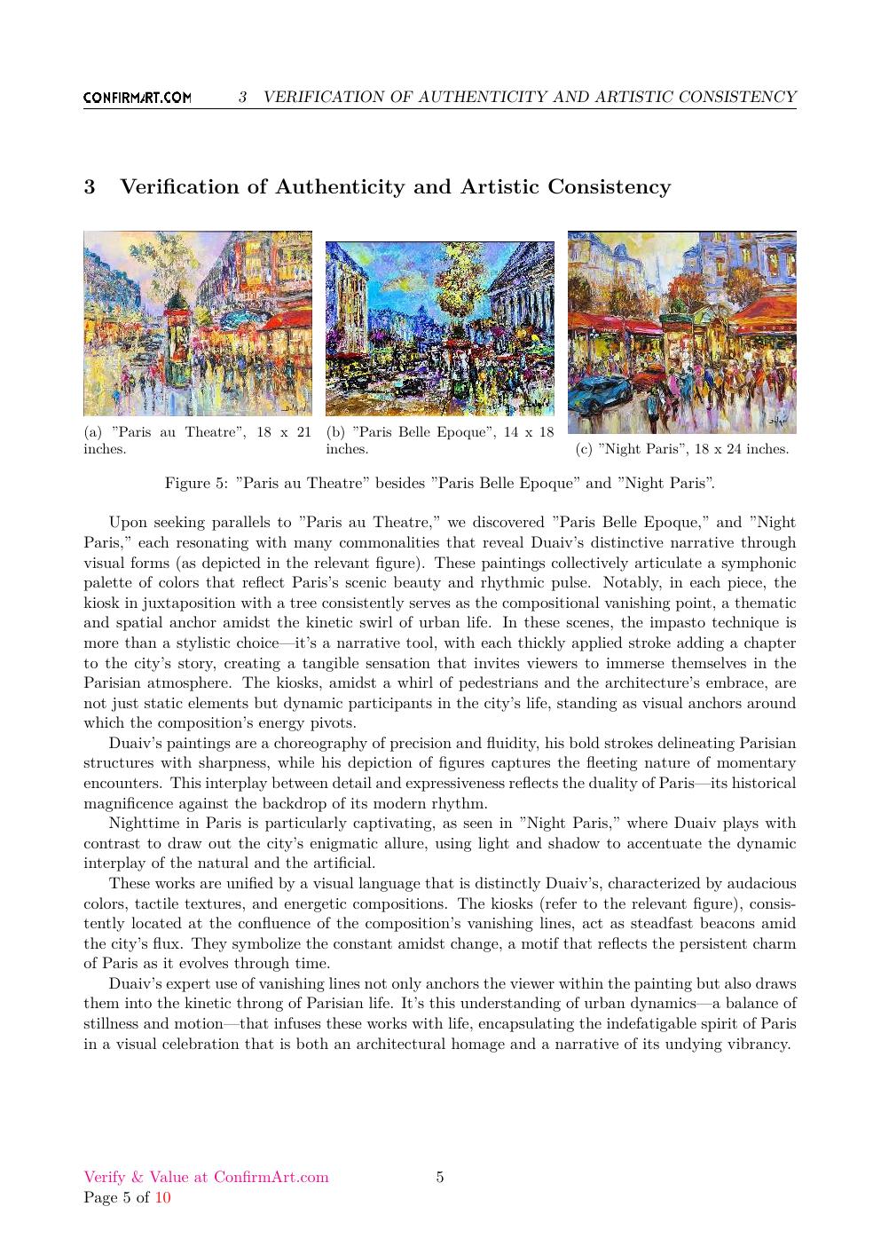 Paris au Theatre report sample page 5