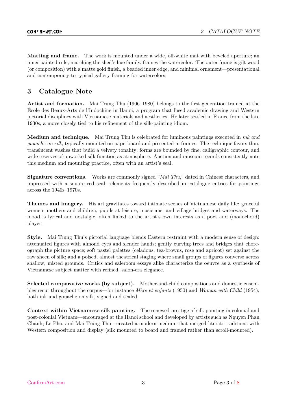 Mai Trung Thu watercolor study report sample page 3