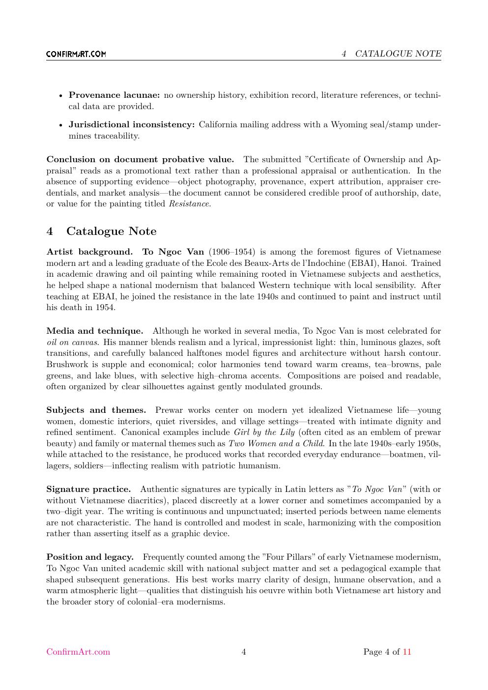 Resistance report sample page 4