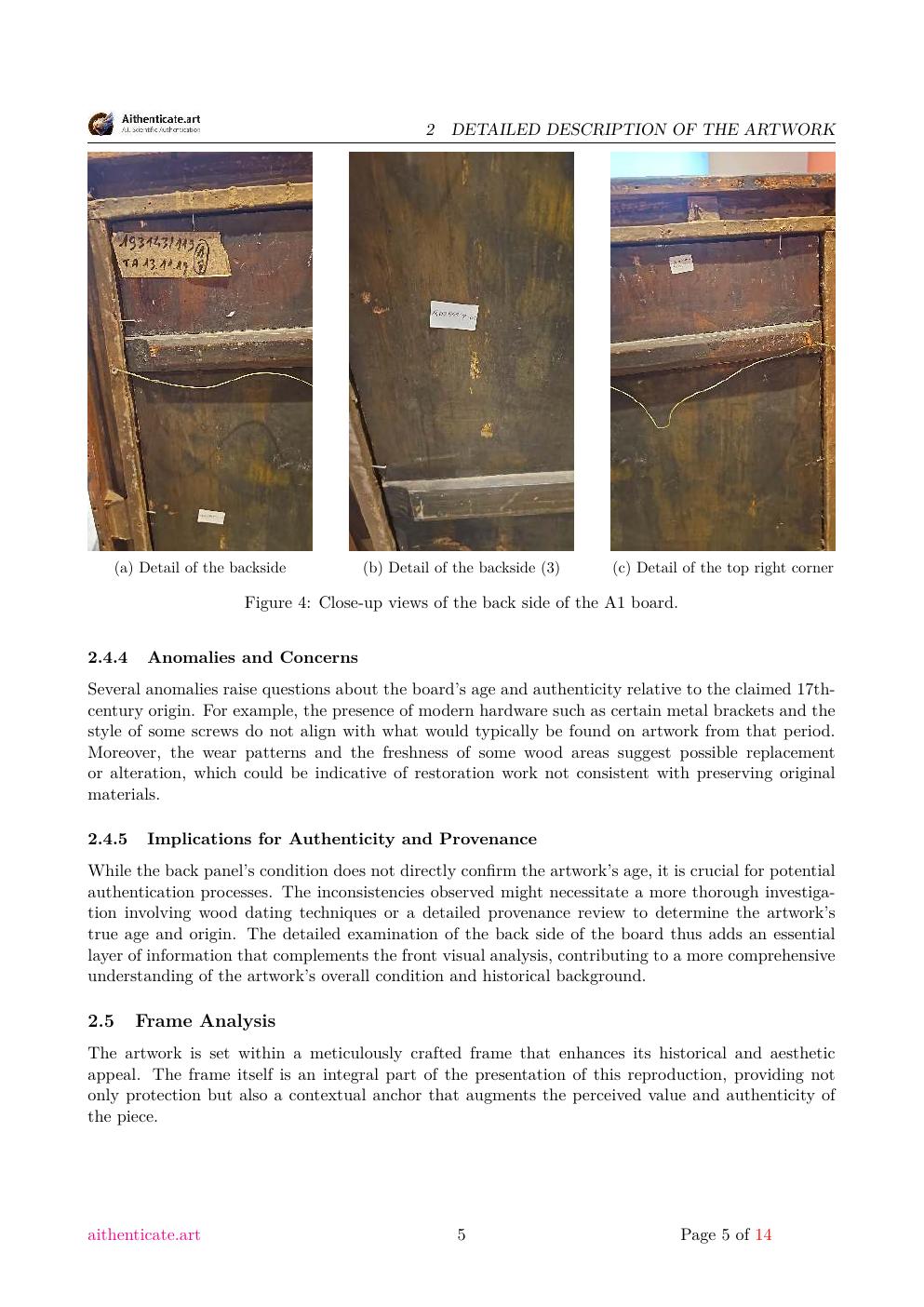 Tempi report sample page 5