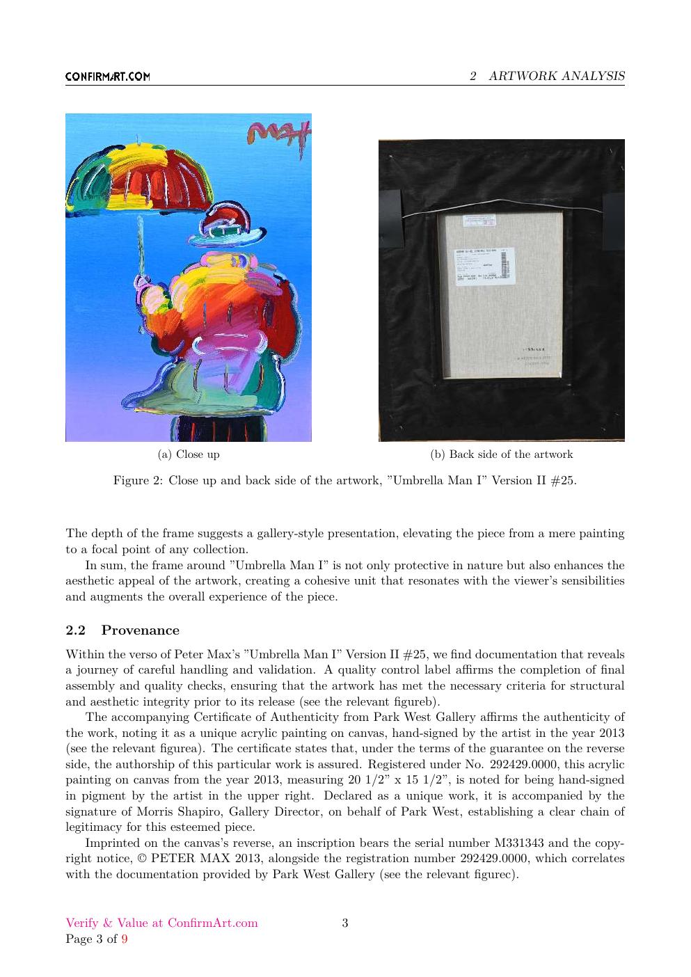 Umbrella Man I report sample page 3