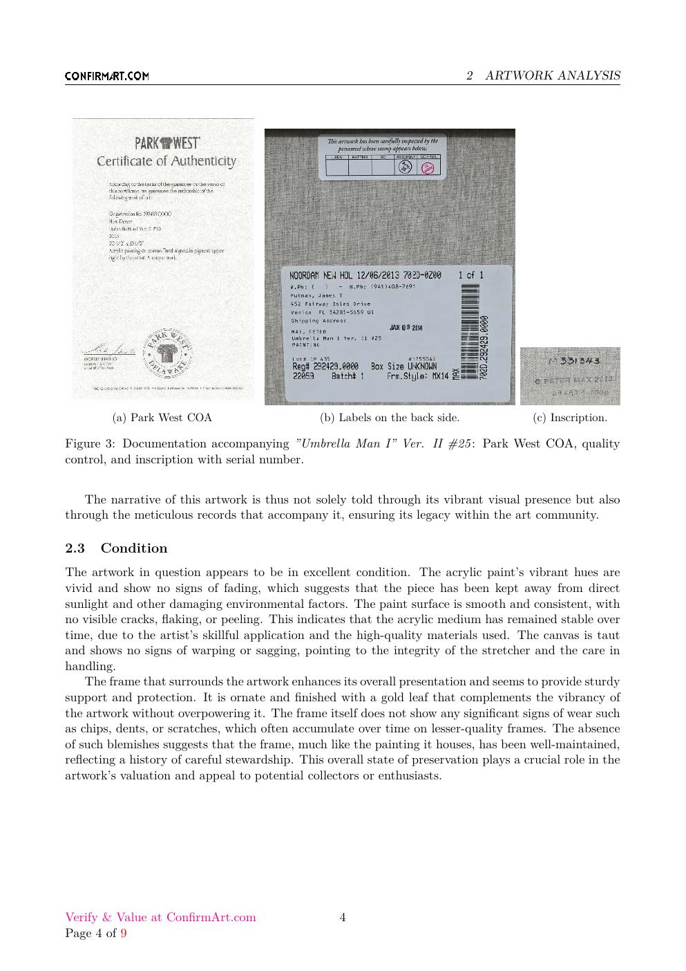 Umbrella Man I report sample page 4