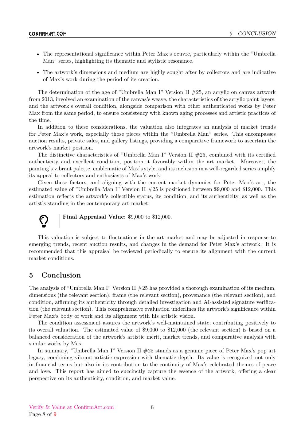 Umbrella Man I report sample page 8