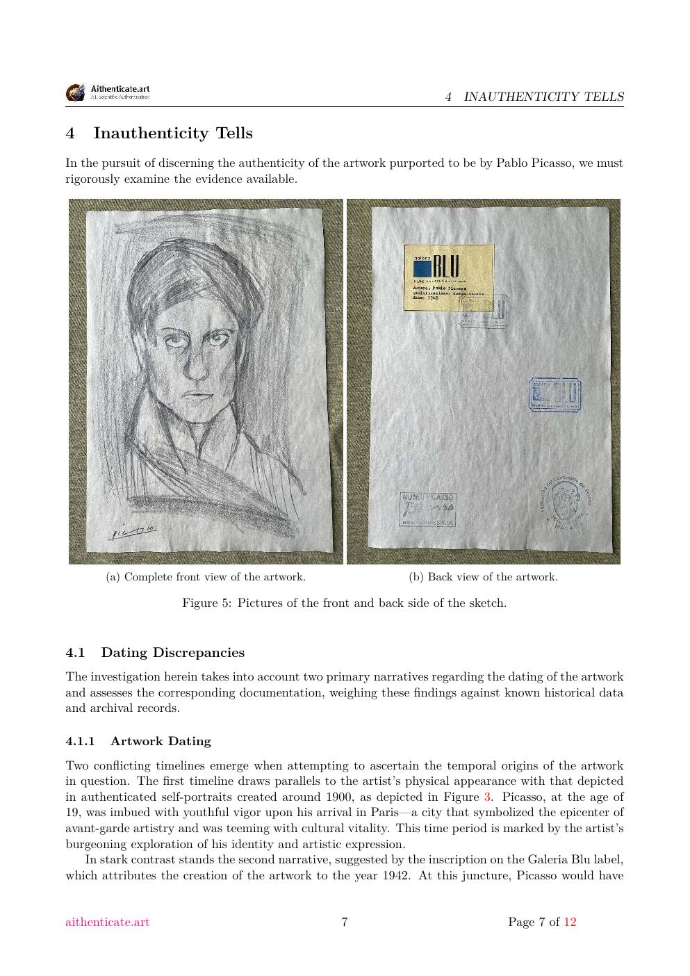 Picasso composition study report sample page 7