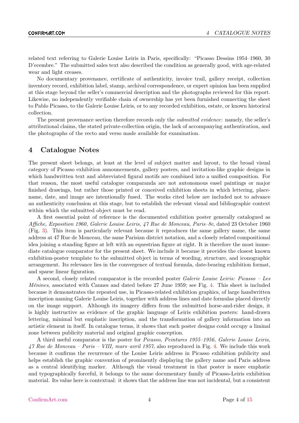 Galerie Louise Leiris report sample page 4