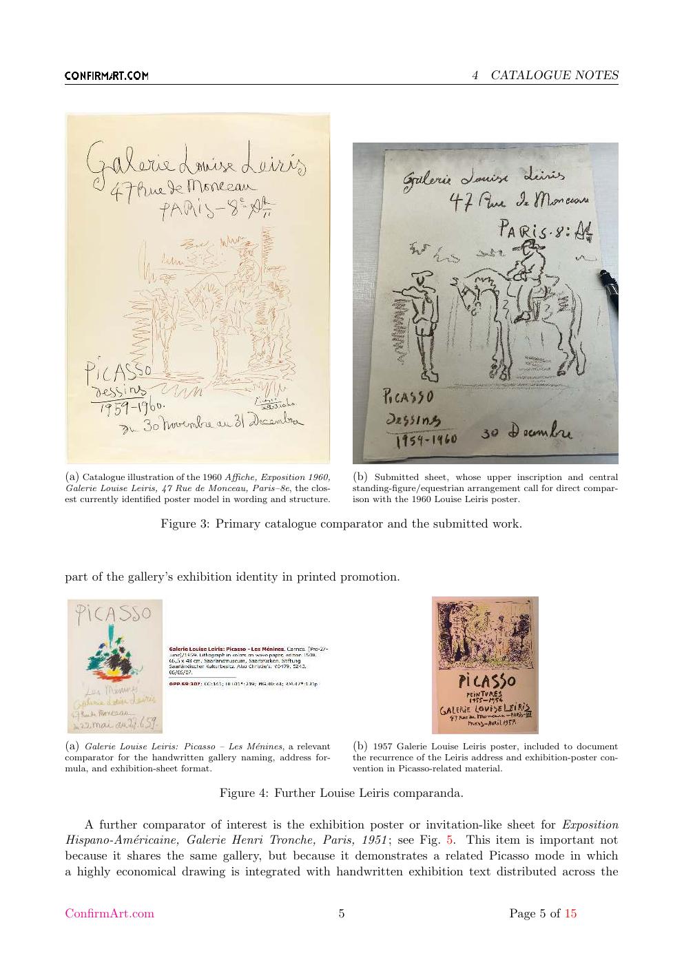 Galerie Louise Leiris report sample page 5