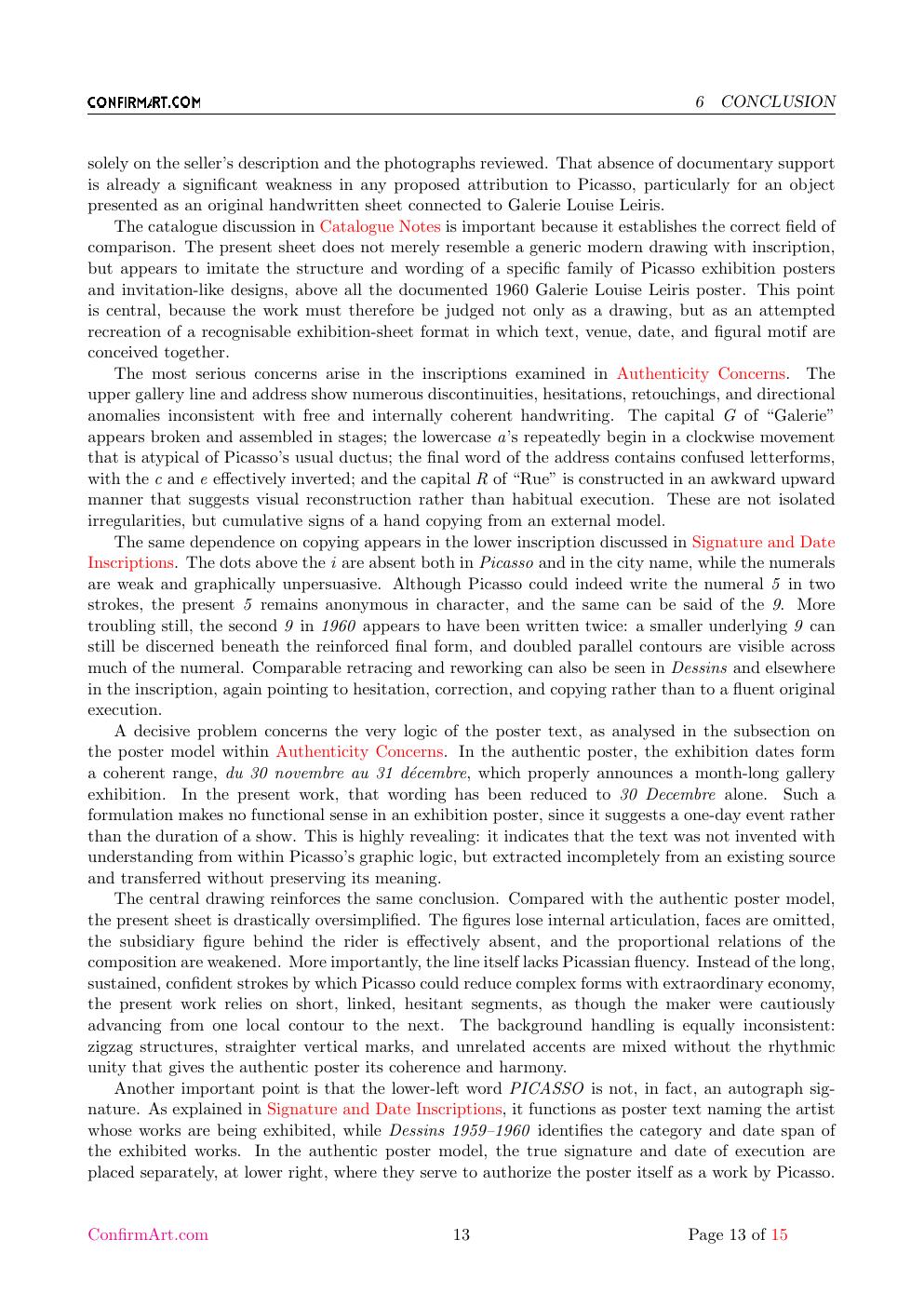 Galerie Louise Leiris report sample page 13