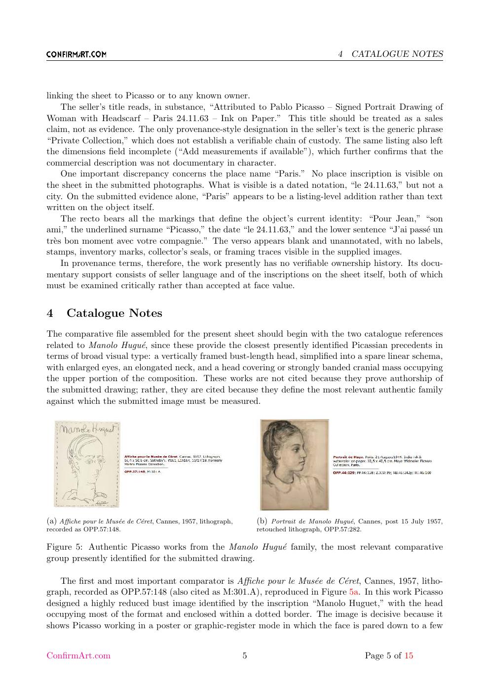 Picasso inscription study report sample page 5