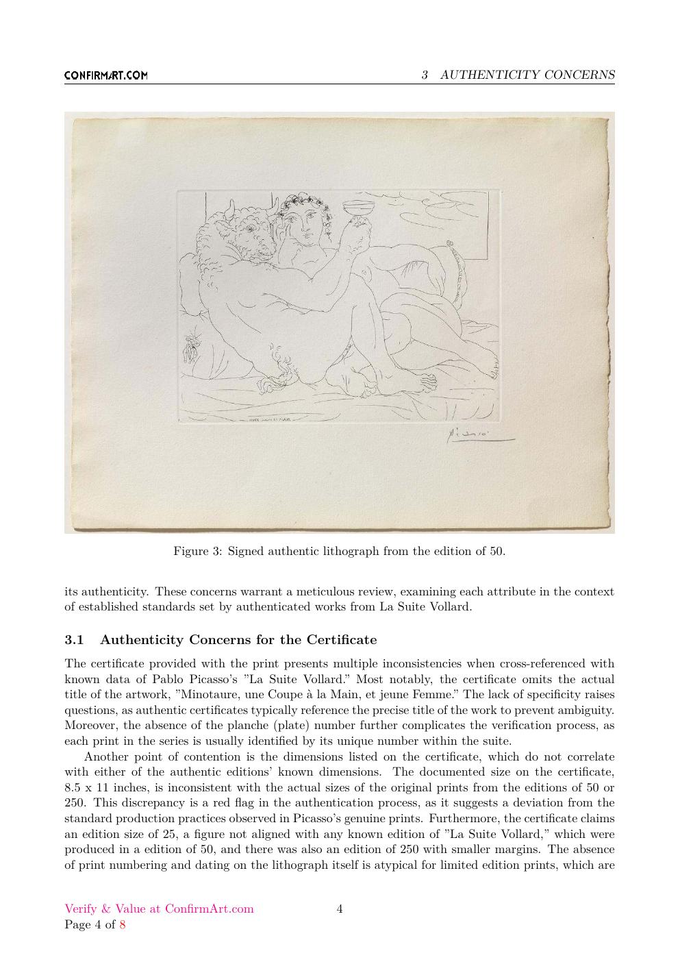 Picasso lithograph study report sample page 4