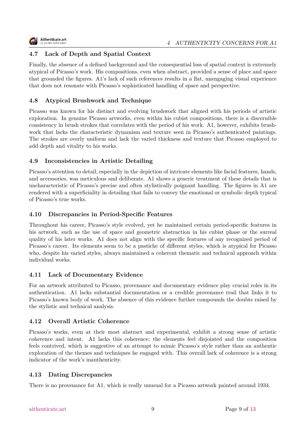 Nature morte report sample page 9