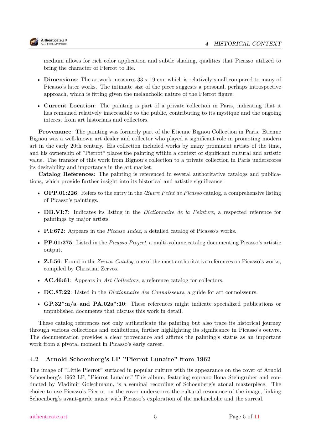 Little Pierrot report sample page 5