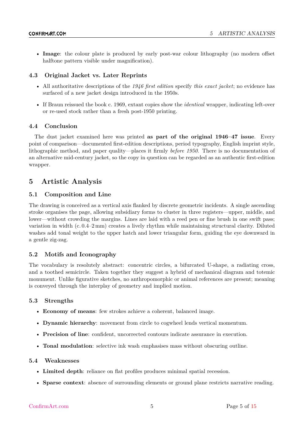 Couleurs des Maîtres -- Picasso report sample page 5