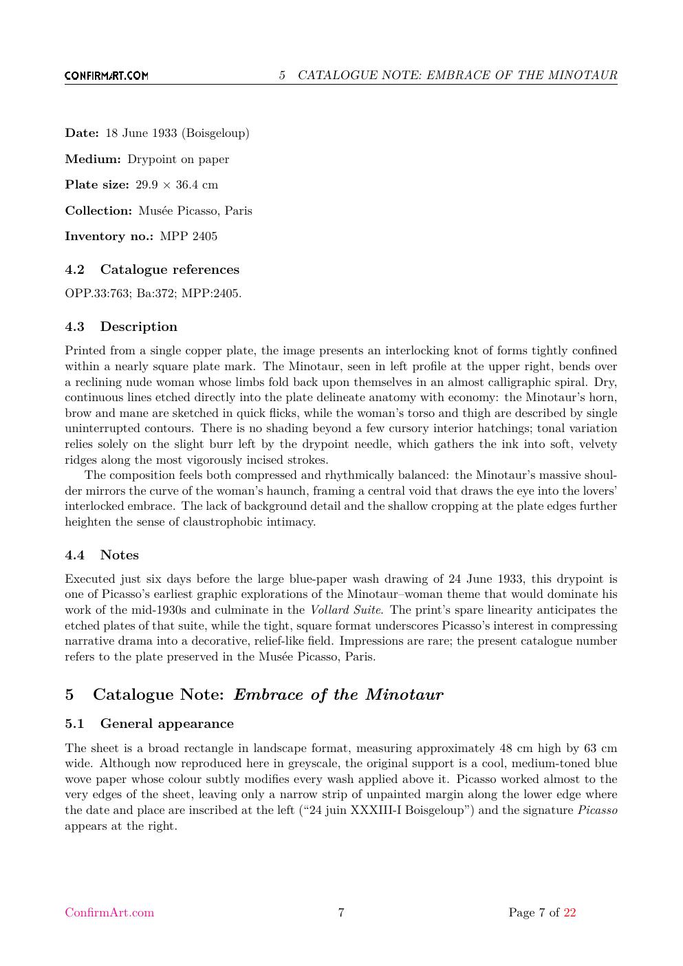 Woman and bull drawing report sample page 7