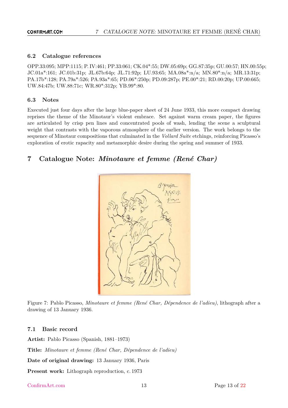 Woman and bull drawing report sample page 13