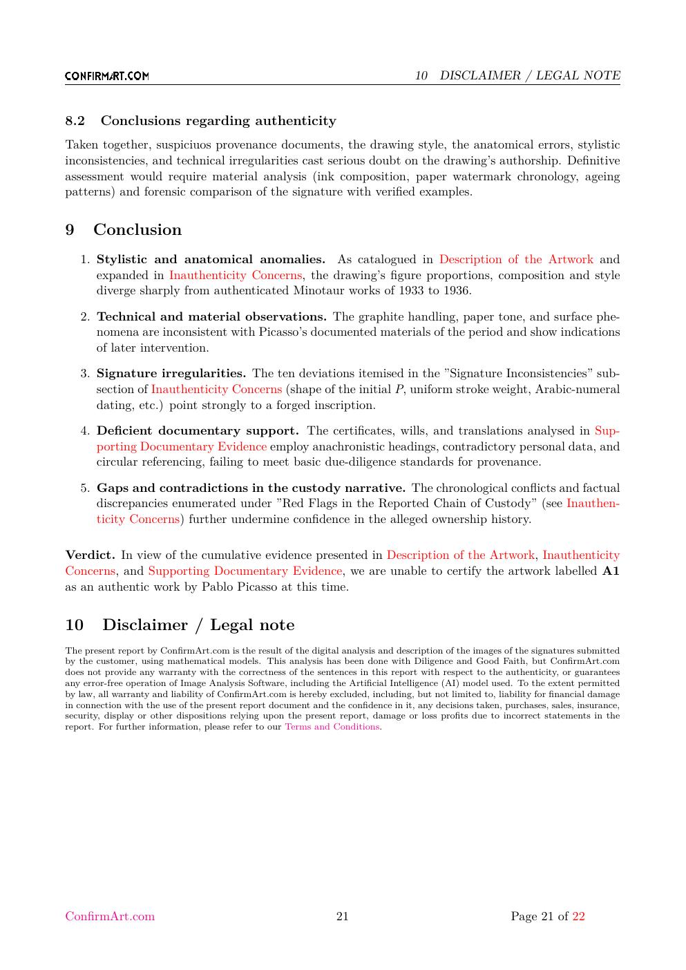 Woman and bull drawing report sample page 21