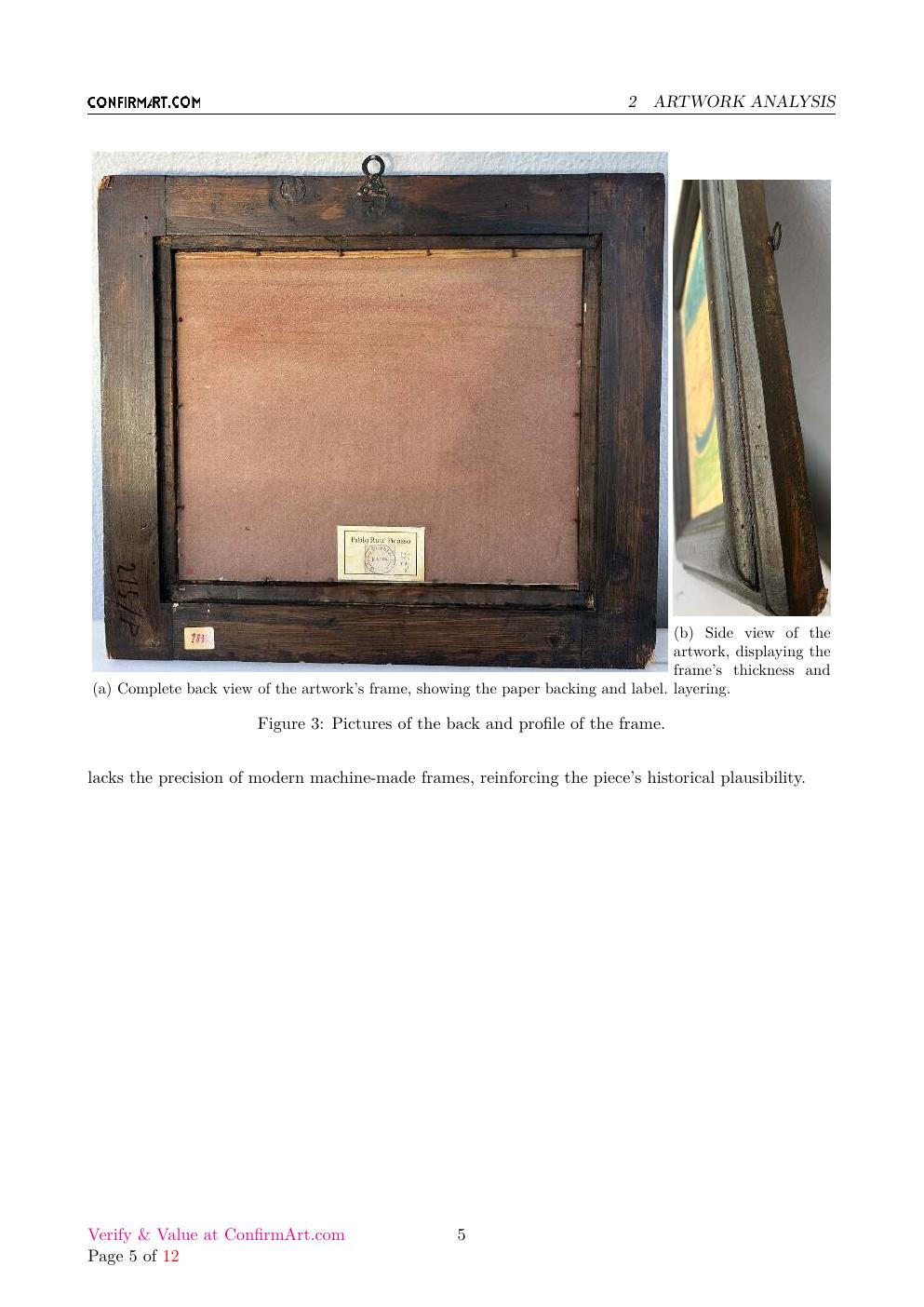 Picasso 1949 study report sample page 5