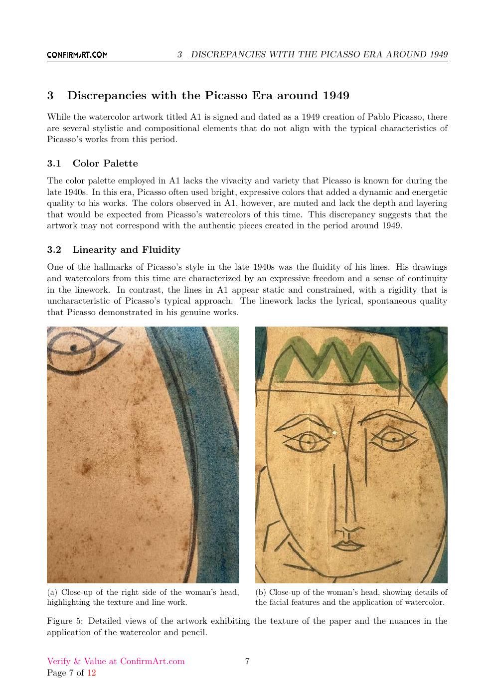 Picasso 1949 study report sample page 7