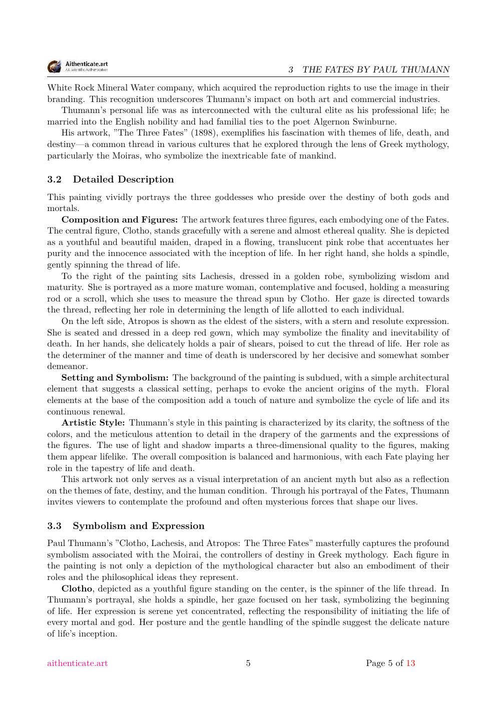 The Three Fates report sample page 5