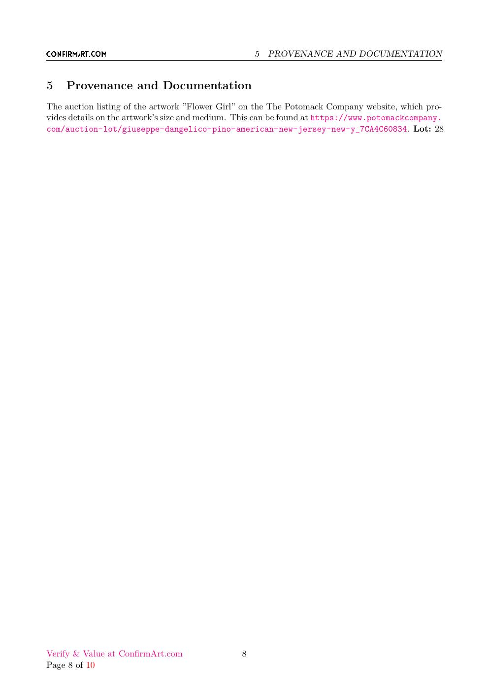 Flower Girl report sample page 8