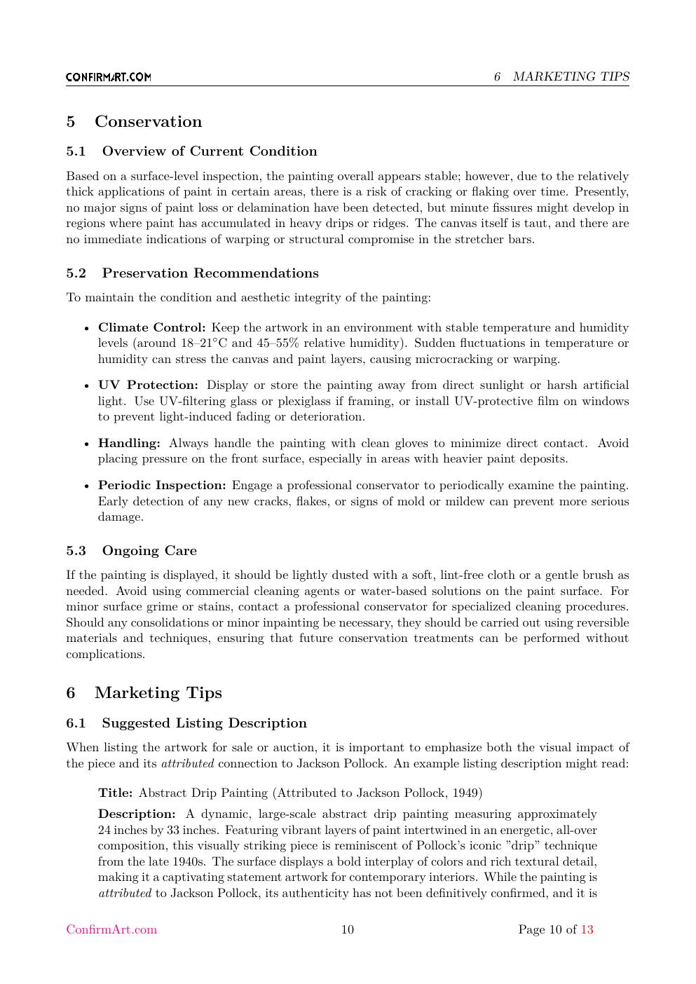 Number 1 report sample page 10