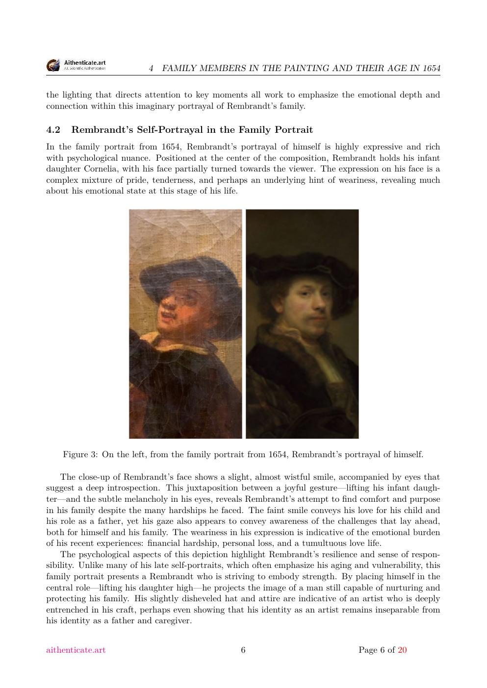 Rembrandt attribution study report sample page 6