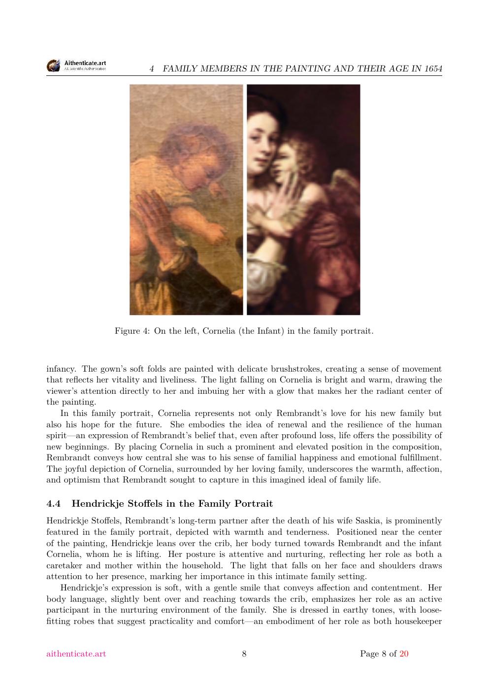 Rembrandt attribution study report sample page 8