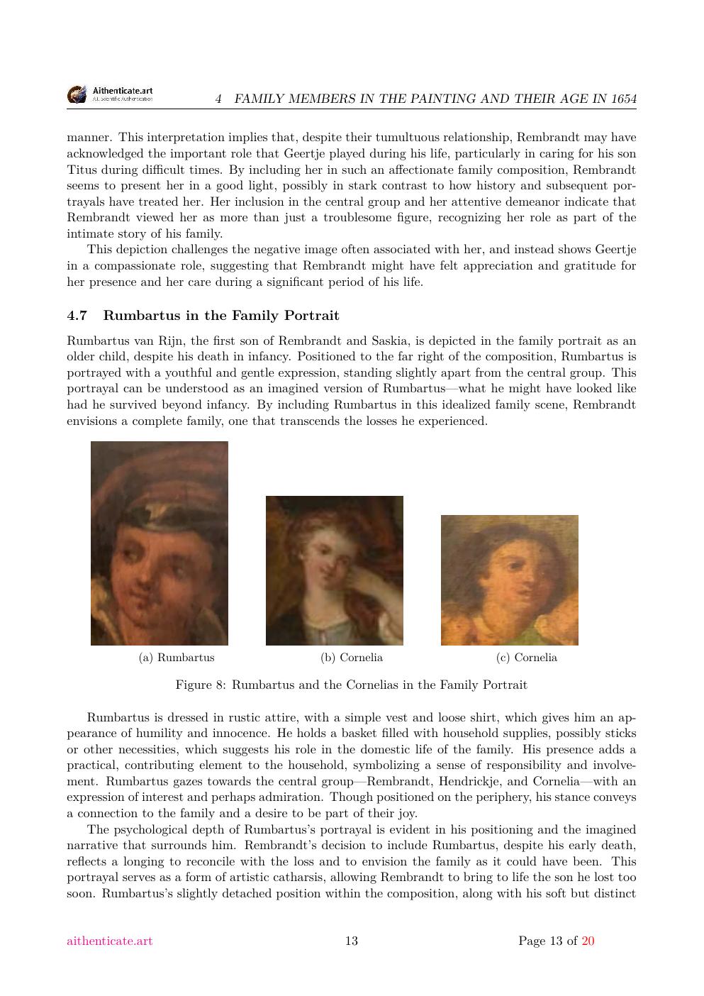 Rembrandt attribution study report sample page 13