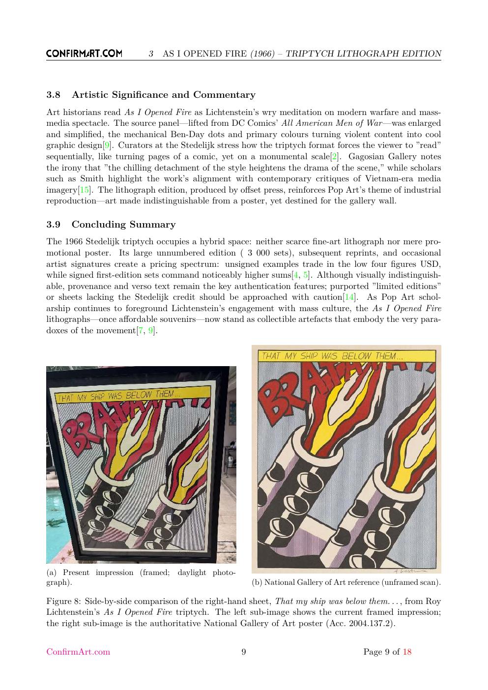 Framed triptych report sample page 9