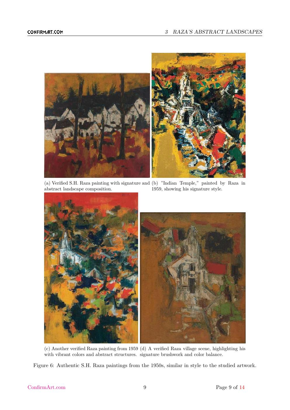 S. H. Raza painting study report sample page 9