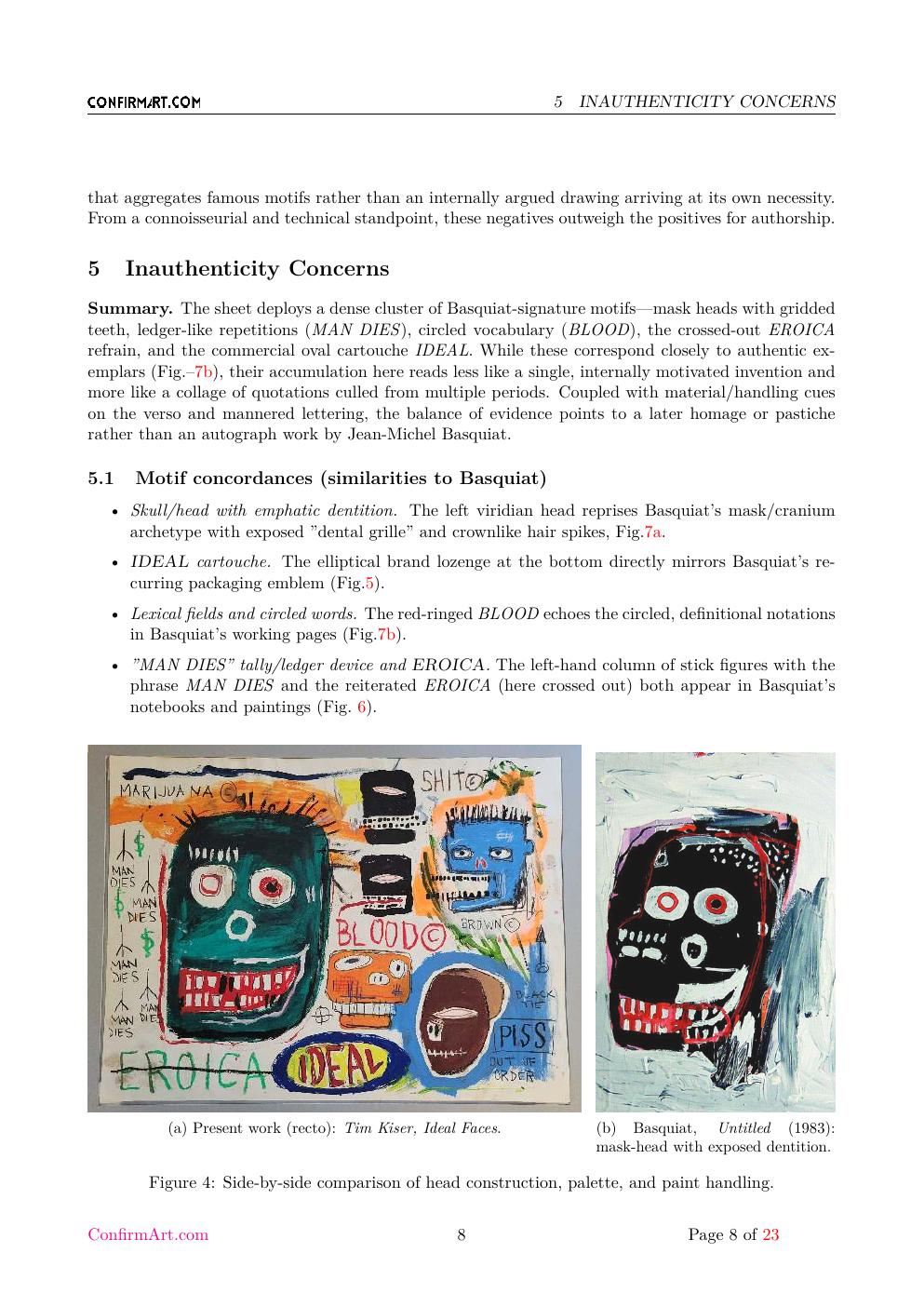 Eroica Basquiat study report sample page 8