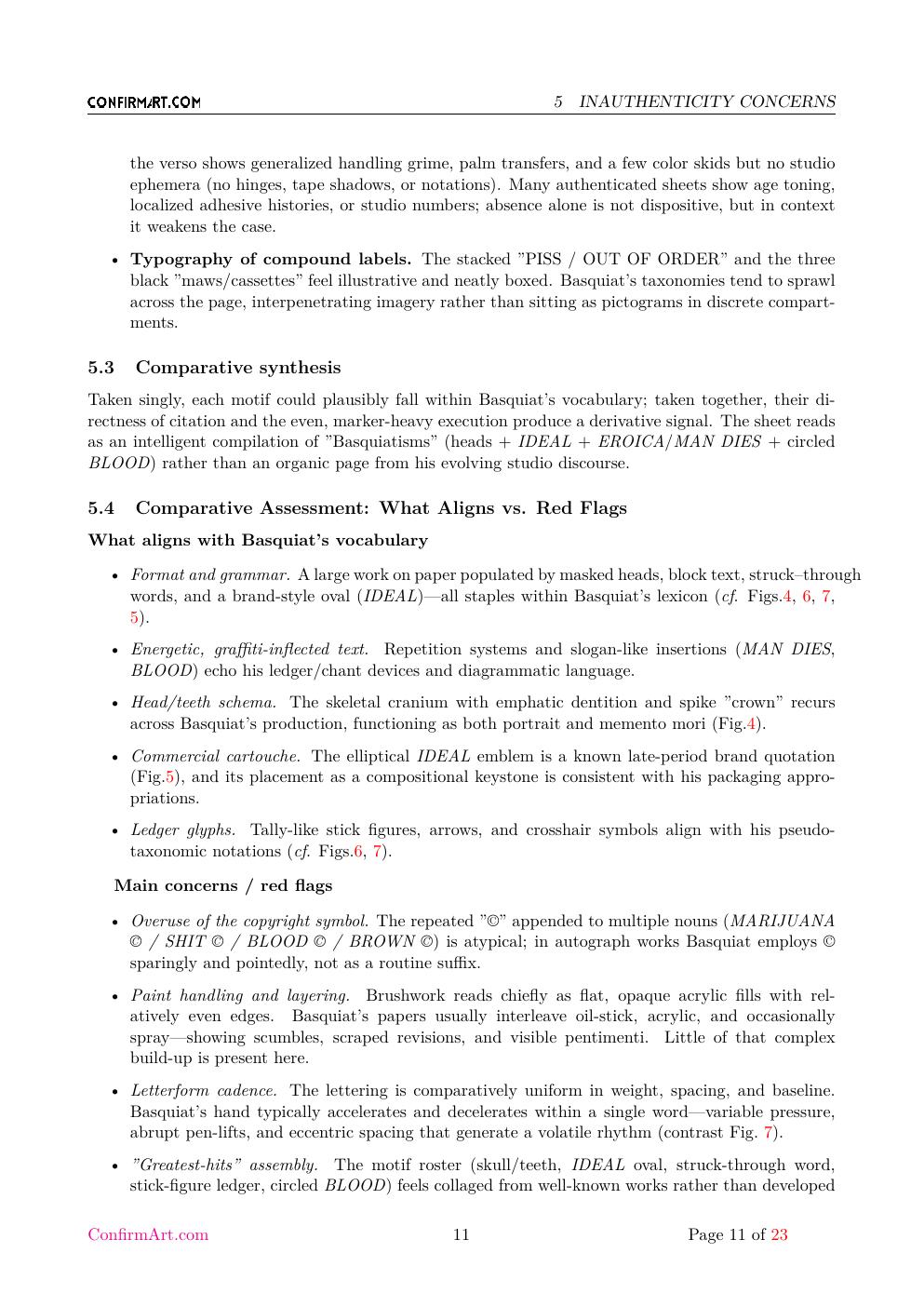 Eroica Basquiat study report sample page 11