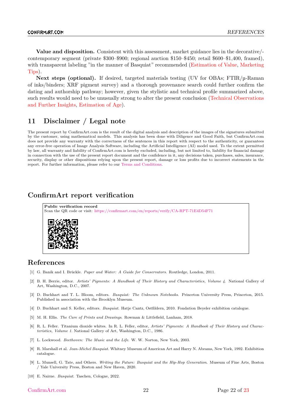 Eroica Basquiat study report sample page 22