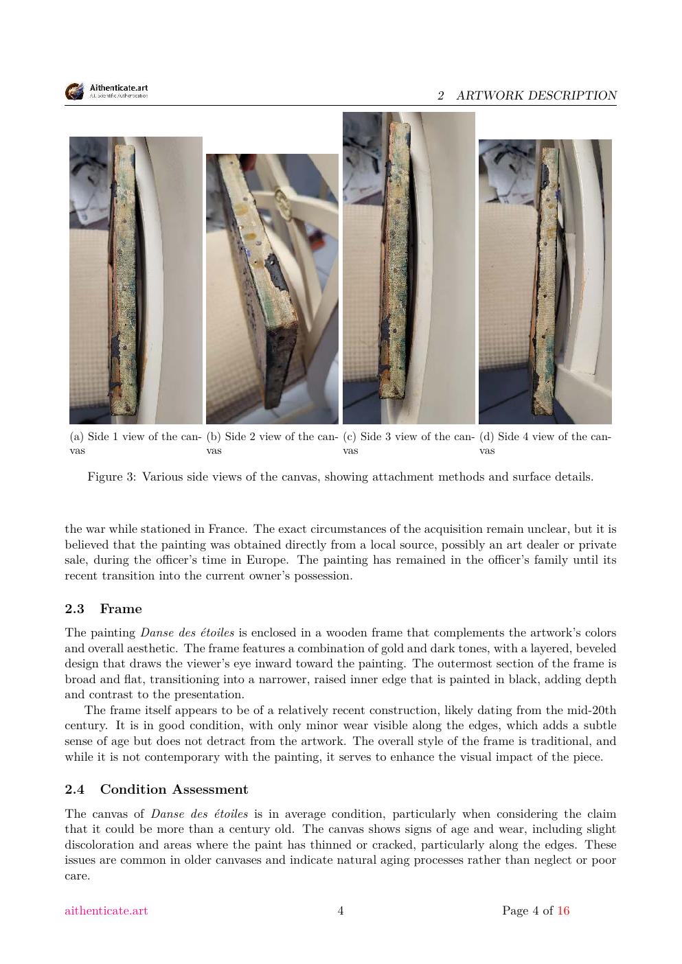 Vincent signature painting report sample page 4