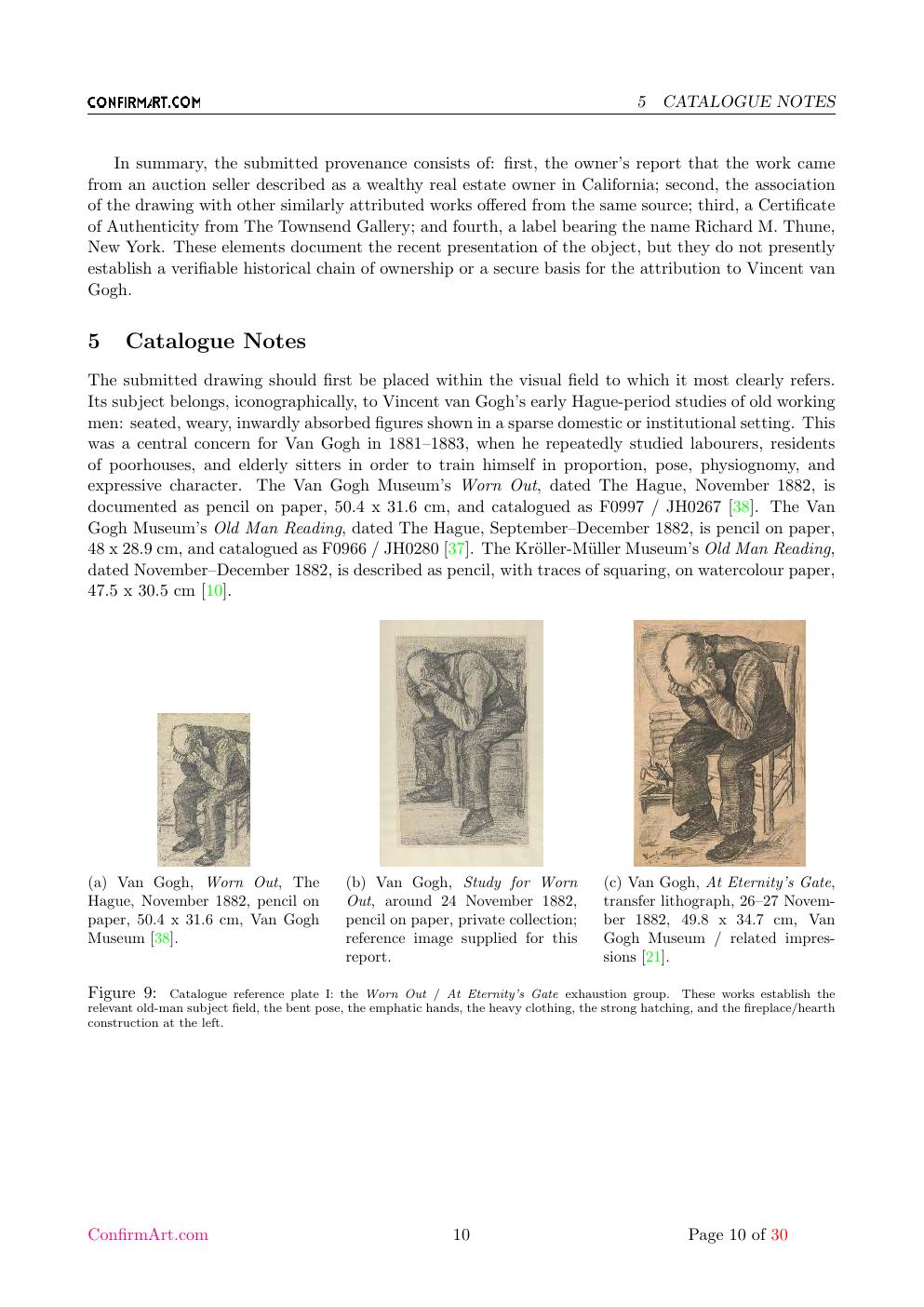 Van Gogh drawing study report sample page 10