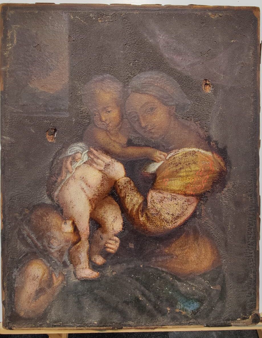 Virgin and Child with the Infant Saint John the Baptist: Restoration Process