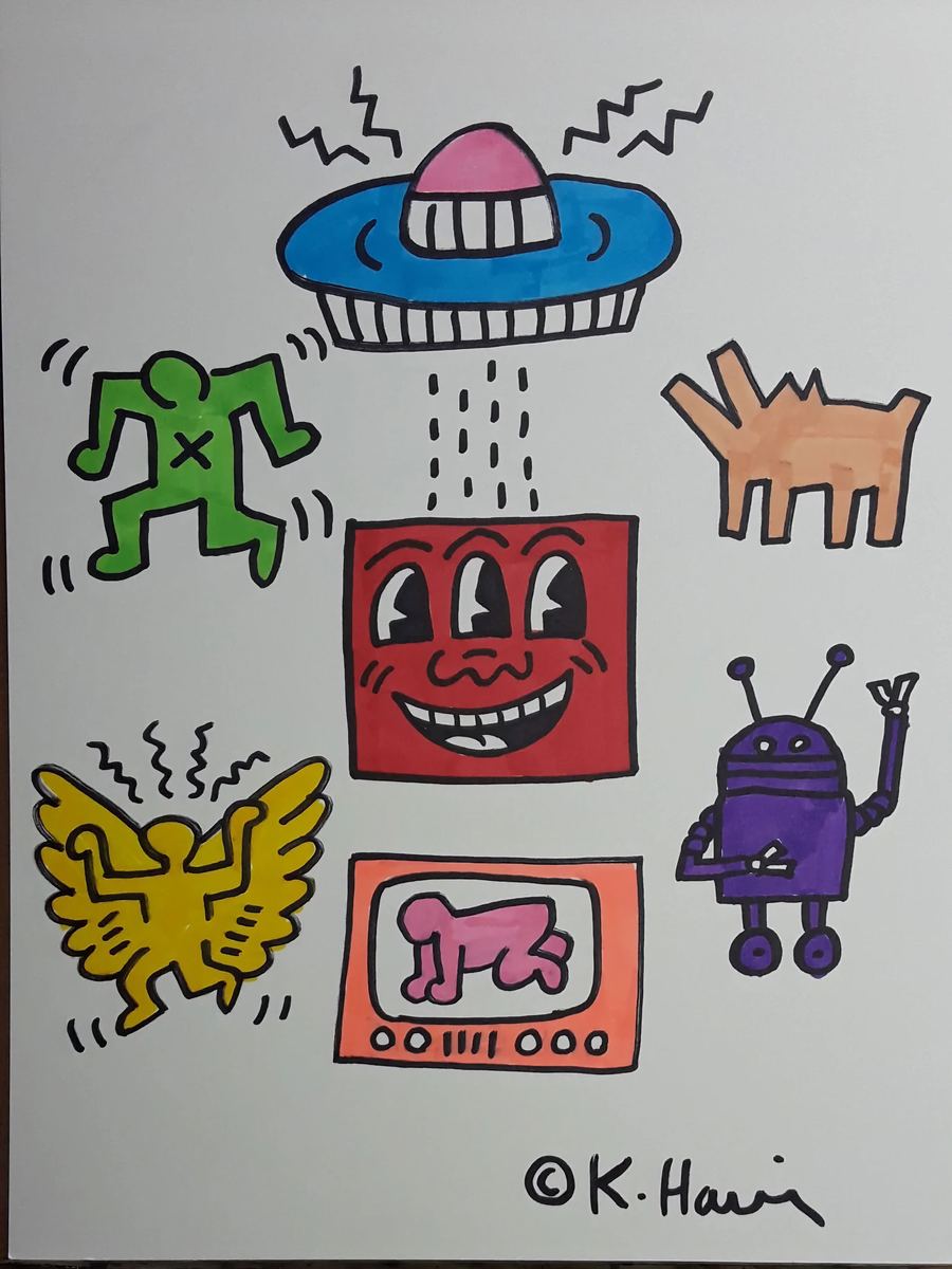 Keith Haring drawing study: List of the Documents