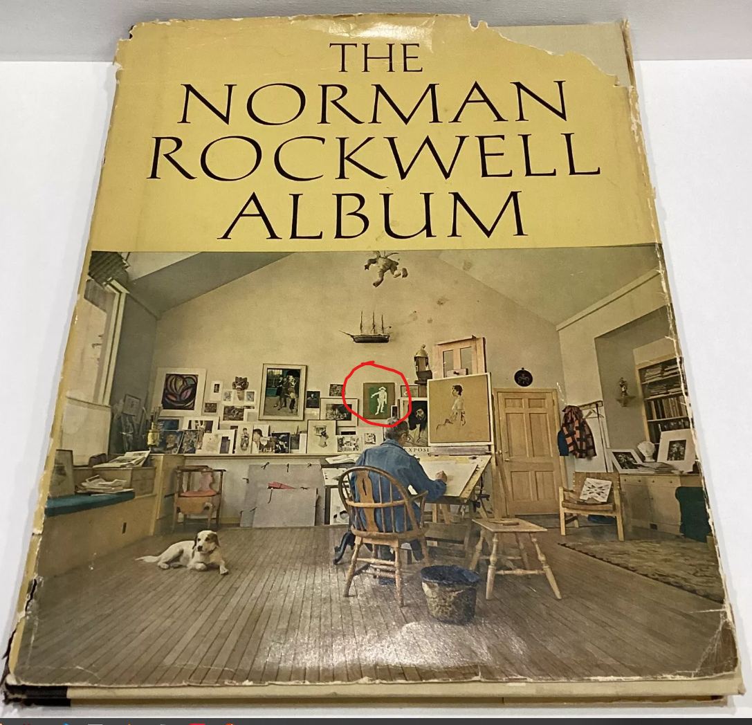 Little Pierrot: Appearance on the wall of the Norman Rockwell study