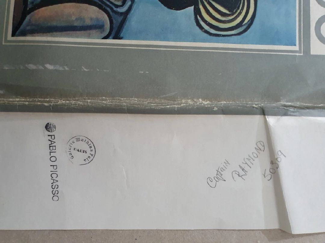 Couleurs des Maîtres -- Picasso: Inscriptions and Gallery Stamp on Inner Flap