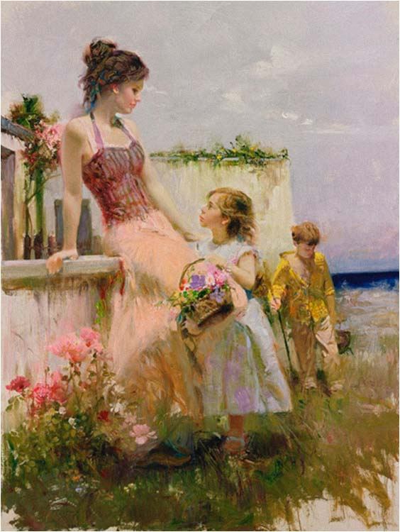 Pino Daeni painting study: Caveat regarding reproductions