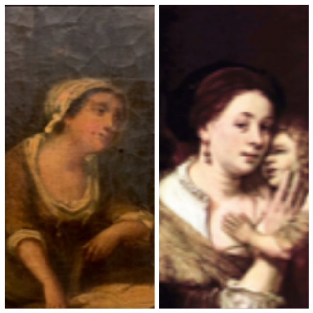 Rembrandt attribution study: Hendrickje Stoffels in the Family Portrait