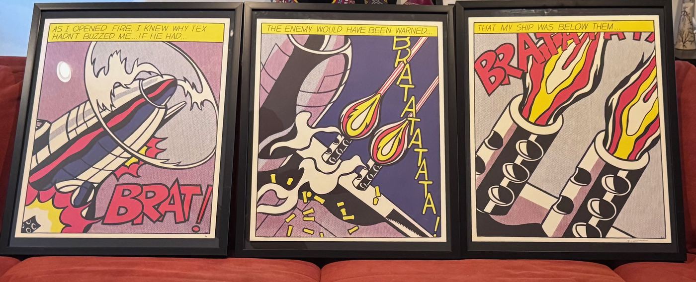 Framed triptych: List of the Documents