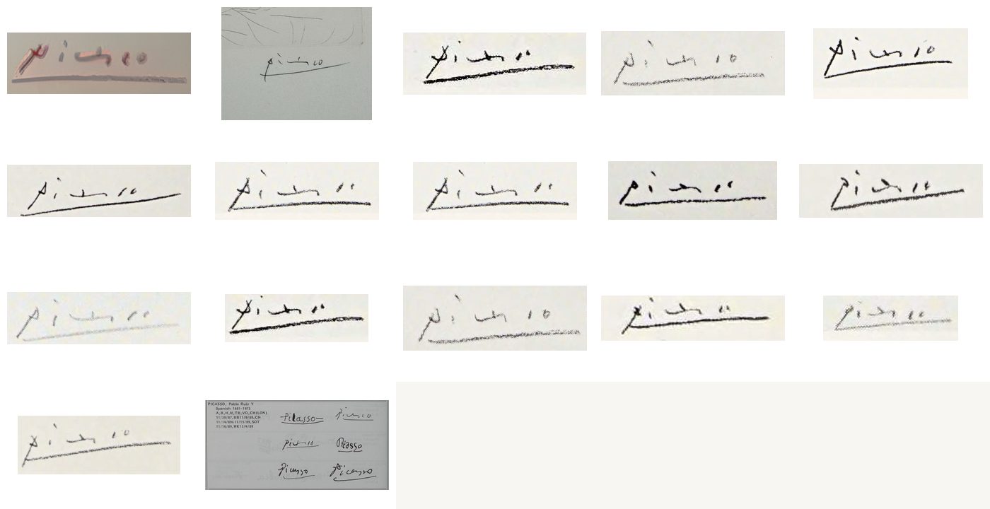 Picasso lithograph study: Signature Concerns