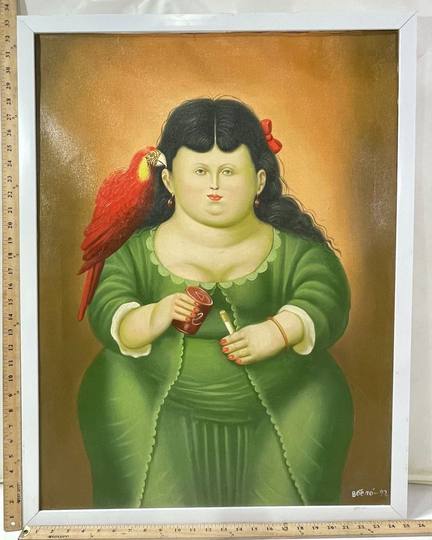 Signed painting attributed to Fernando Botero front image