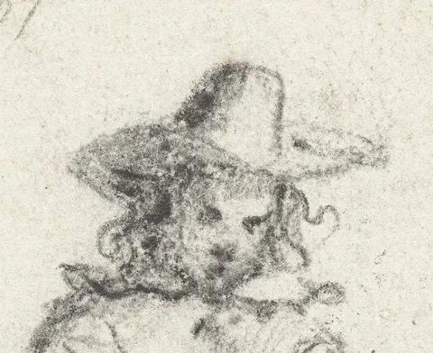 Hat, hair and head.