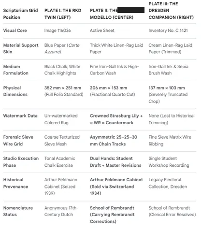 Submitted concordance table, second version.