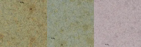 Blank paper area, three reproductions side by side (native).