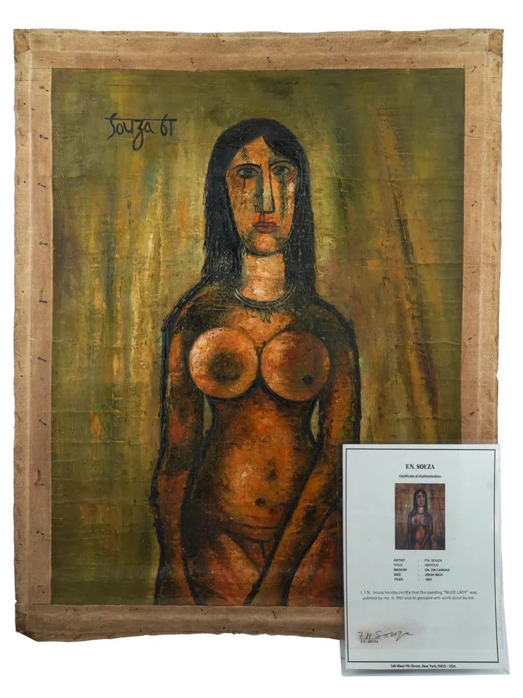 Verification of authenticity for Souza painting by ConfirmArt